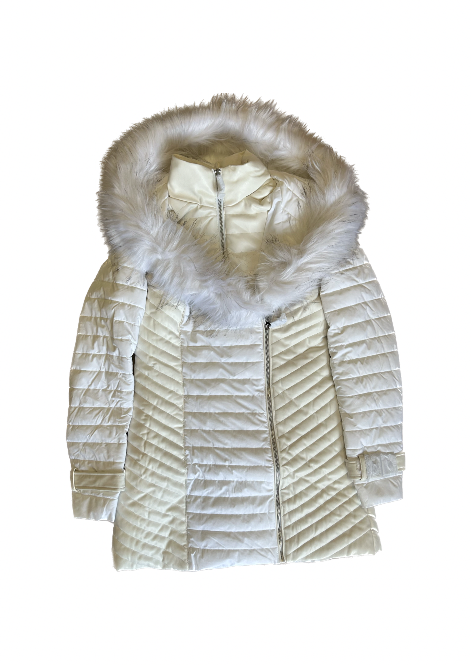 Guess kurtka damska z futerkiem sztucznym - obrazek 2