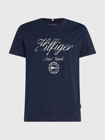 Tommy Hilfiger - T-shirt o wąskim kroju z logo czarna